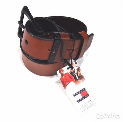 Мужской ремень / Tommy Hilfiger / новый оранж