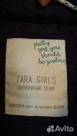 Стёганое пальто Zara,164 см Стёганое пальто Zara,164 см