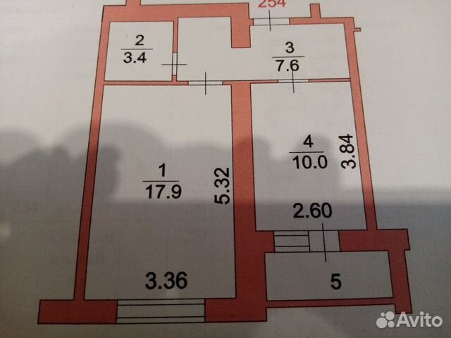 1-к квартира, 40 м², 4/10 эт.