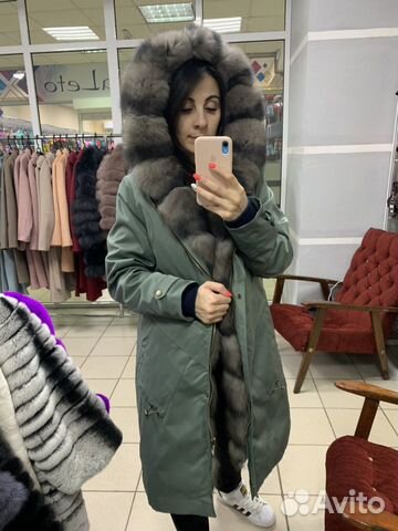 Парка с натуральным мехом