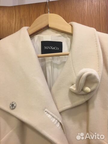 Пальто женское Max&Co цвет молочный р-р 48-50 Пальто женское Max&Co цвет молочный р-р 48-50