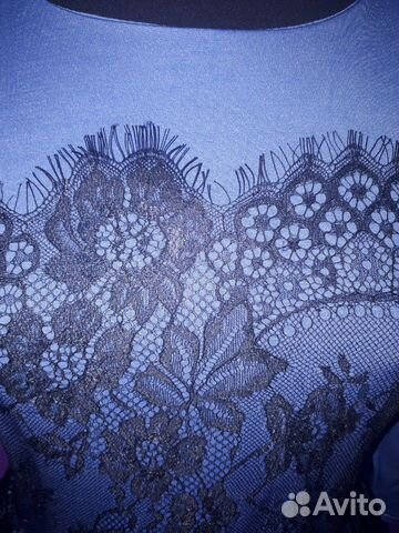 Новое платье с кружевом голубое Новое платье с кружевом голубое