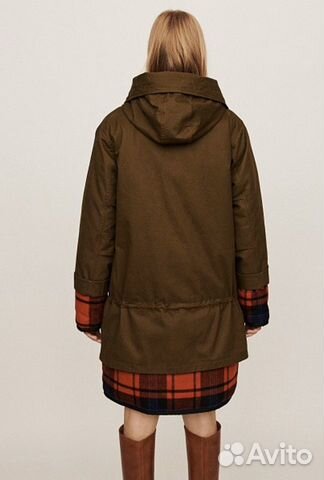 Комбинированная парка с капюшоном Maje Комбинированная парка с капюшоном Maje