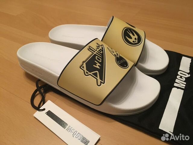 Мужские шлепанцы Alexander McQueen MCQ тапки Мужские шлепанцы Alexander McQueen MCQ тапки