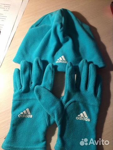 Куртка Adidas + шапка и перчатки Adidas