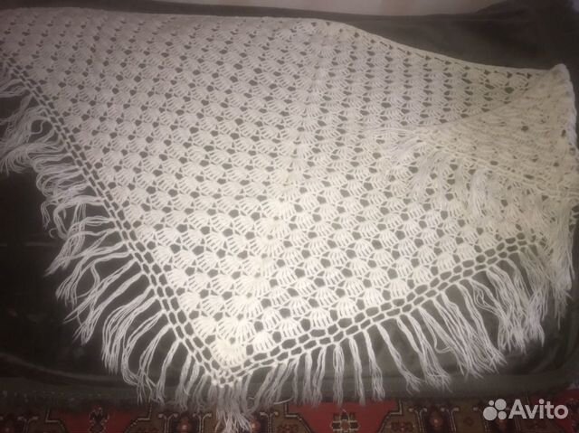 Платок шерсть хэнд мэйд новый