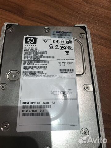 Жесткий диск HP 36GB 15K 3.5' ultra-320 scsi