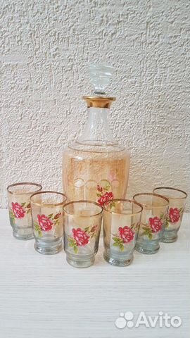 Графины с рюмками Богемия СССР Графины с рюмками Богемия СССР