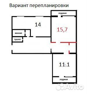 2-к квартира, 56.4 м², 10/10 эт. 2-к квартира, 56.4 м², 10/10 эт.