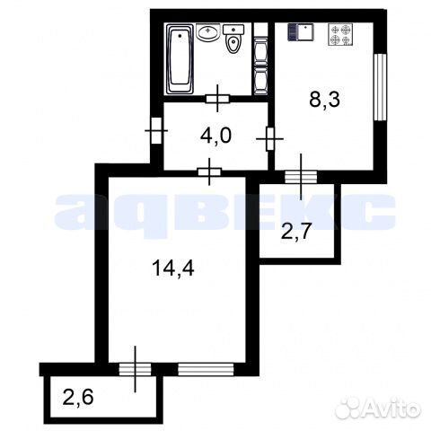 1-к квартира, 32.6 м², 18/18 эт.