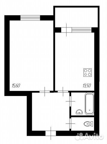 1-к квартира, 43.5 м², 1/17 эт. 1-к квартира, 43.5 м², 1/17 эт.