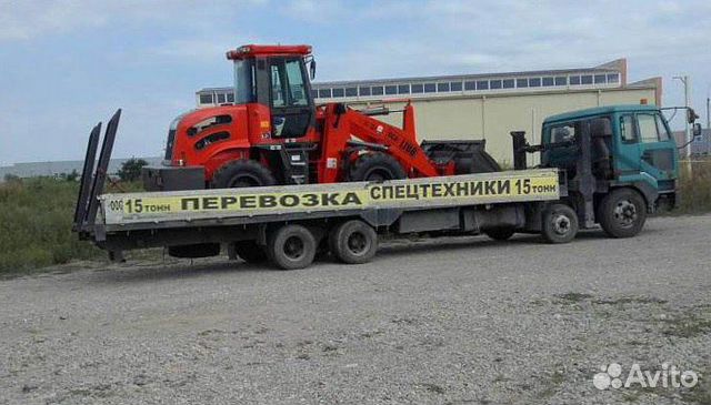 Трал низкорамный грузовой с кму перевозка jcb
