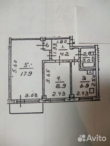 2-к квартира, 41.8 м², 5/5 эт. 2-к квартира, 41.8 м², 5/5 эт.
