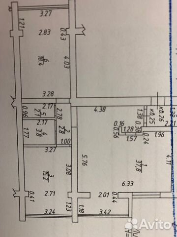2-к квартира, 80 м², 1/6 эт.