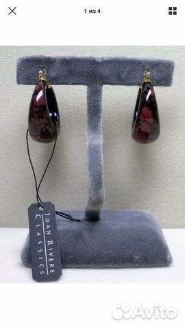 Винтажные серьги, принт, 2 цвета,Joan Rivers