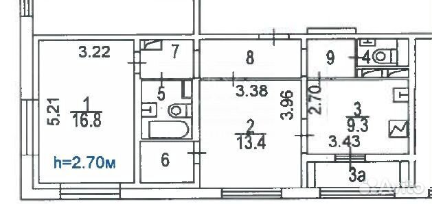 2-к квартира, 56.6 м², 7/14 эт.