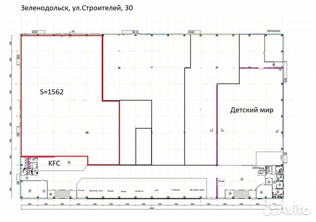 Помещение свободного назначения, 1562 м²