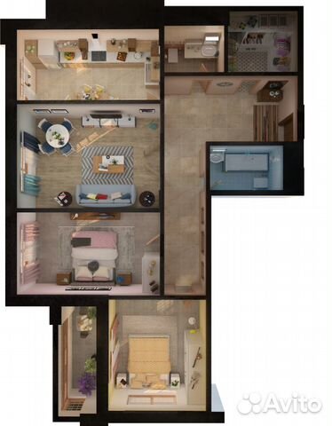 3-к квартира, 97.1 м², 6/19 эт. 3-к квартира, 97.1 м², 6/19 эт.