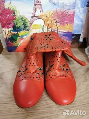 Сапожки лето, сухая весна. Кожа, Европа Сапожки лето, сухая весна. Кожа, Европа