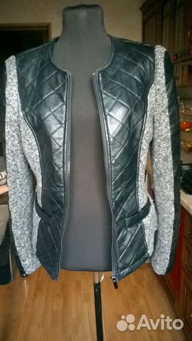 Кожаная куртка пиджак р.44-46 Кожаная куртка пиджак р.44-46