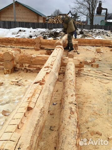 Сруб дома и бани