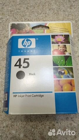 Черный струйный картридж HP 45 (емкостью 21 мл) Черный струйный картридж HP 45 (емкостью 21 мл)