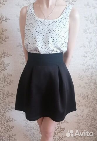 Юбка чёрная школьная Gloria Jeans XS/164