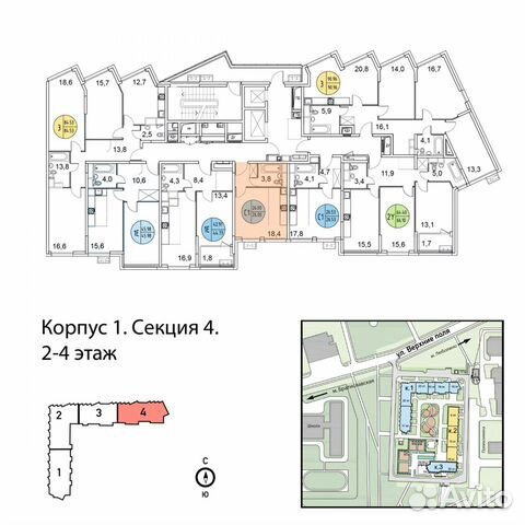 Студия, 26 м², 4/19 эт.