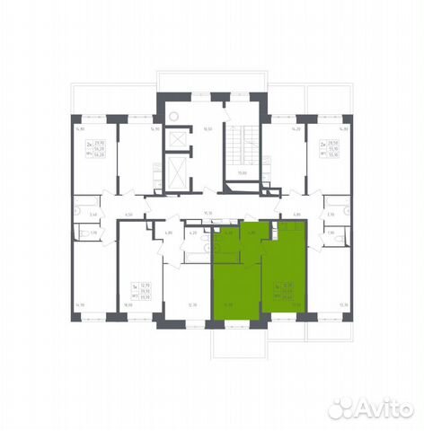 1-к квартира, 39.4 м², 2/17 эт.