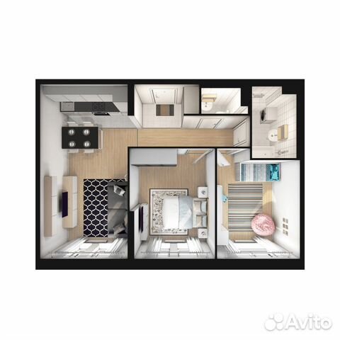 2-к квартира, 62.5 м², 4/33 эт. 2-к квартира, 62.5 м², 4/33 эт.