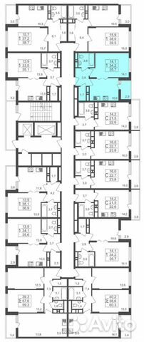 1-к квартира, 35.7 м², 14/17 эт.