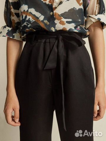 Новые брюки из лиоцелла и льна massimo dutti