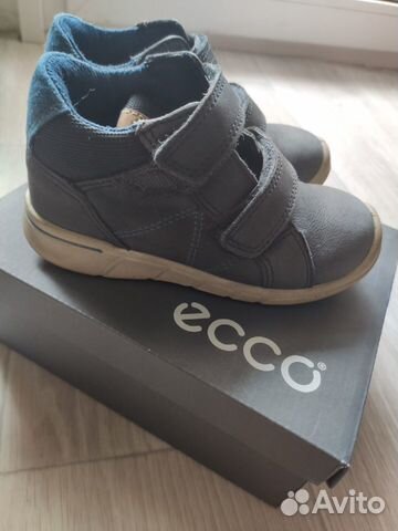 Ботинки Ecco, р-р 26, кожа нубук, серо-голубые Ботинки Ecco, р-р 26, кожа нубук, серо-голубые