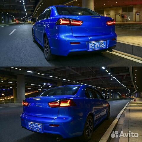 Тюнинг фонари Mitsubishi Lancer X 07, дизайн Audi Тюнинг фонари Mitsubishi Lancer X 07, дизайн Audi