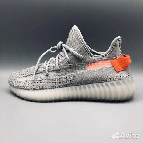 Adidas Yeezy Boost 350 v2 серые с оранжевым