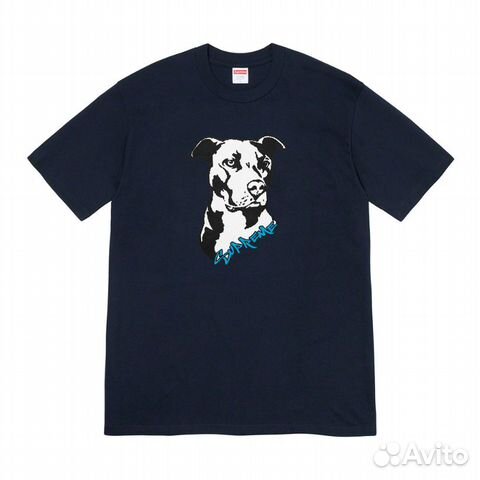Футболка Supreme Pitbul Tee Navy размер М