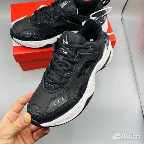Кроссовки Nike M2K Tekno черные на белой подошве