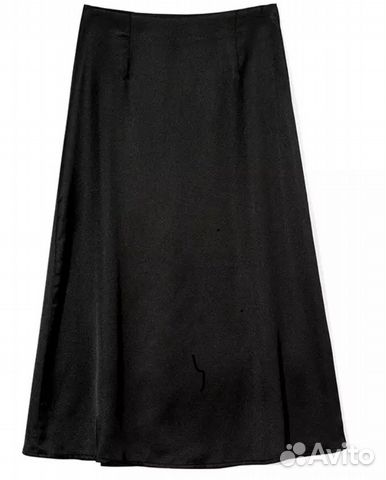 Шелковая юбка черная