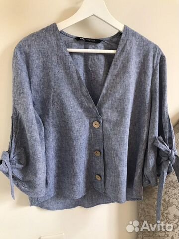 Рубашка льняная Zara Рубашка льняная Zara