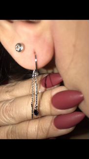 Серьги белое золото