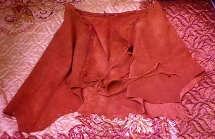 Юбка замшевая бохо-стиль