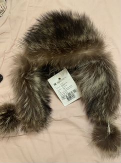 Шапка ушанка из енота