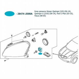 Блок розжига Nissan Qashqai (J10) (06-14), Qashqai
