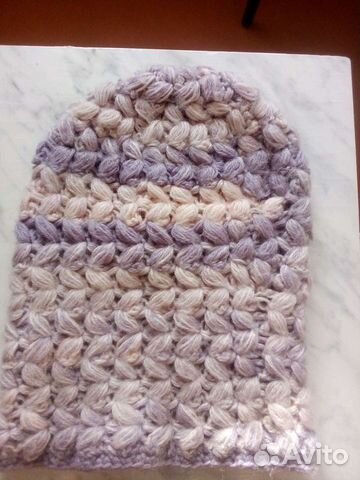 Шапка женская вязаная ручной работы