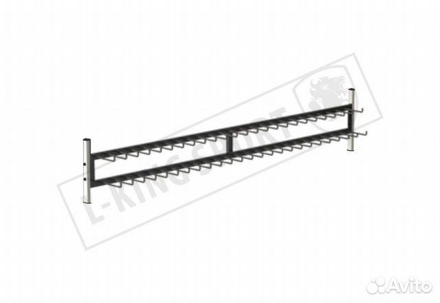 Стеллаж для лыжных палок на 50 пар (настенный)