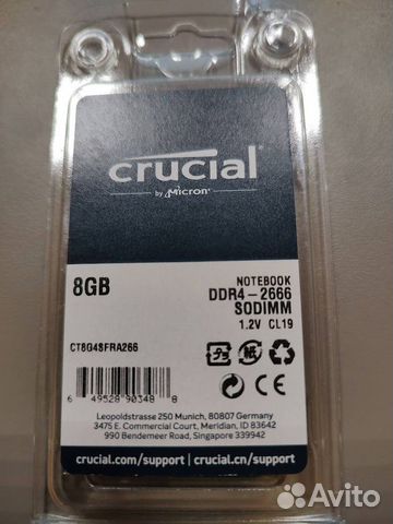 Оперативная память для ноутбука DDR 8GB, 4GB
