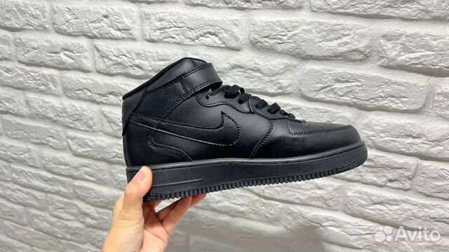 Nike Air Force 1 '07 mid Нат.Кожа 36 - 45 black