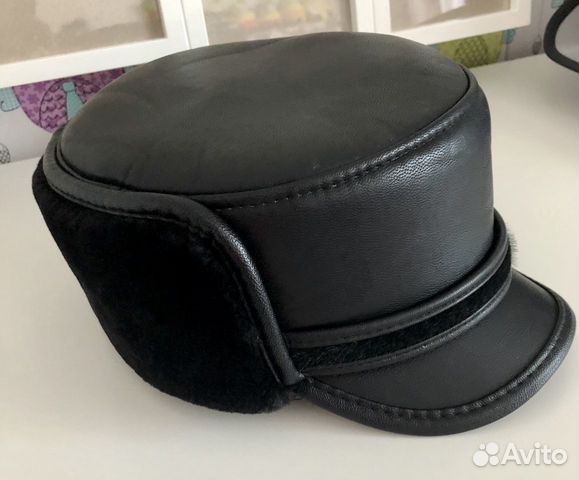 Мужская кепка зимняя р.58 (натуральная кожа и нату