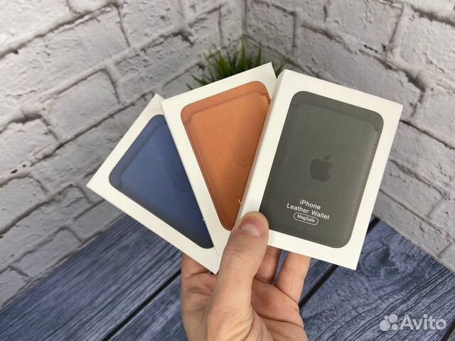 Кожаный картхолдер Apple Wallet визитница