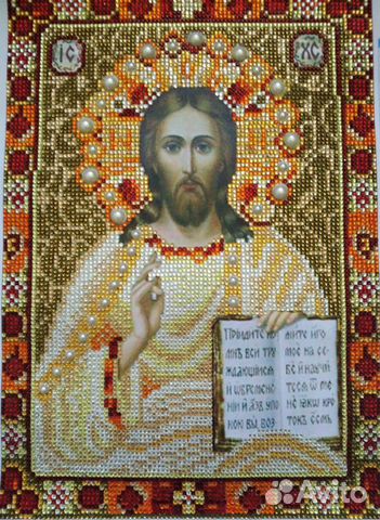 Иконы Алмазная вышивка. 30х40см в раме под стеклом